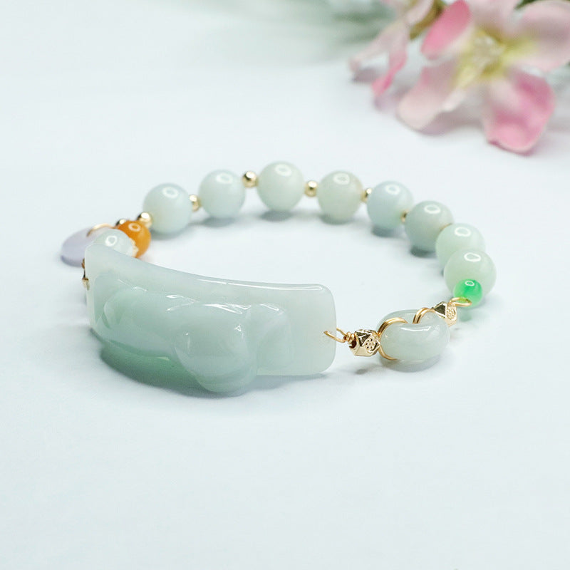 Emerald Jade Handcrafted Sterling Silver Bracelet