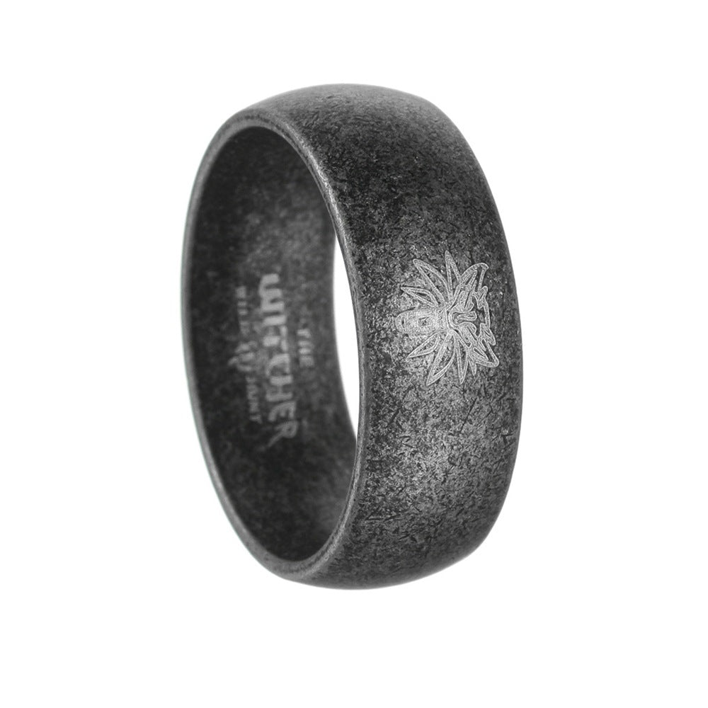 Planderful The Witcher Wolf Head Stainless Steel Ring For Men And Unisex Protection