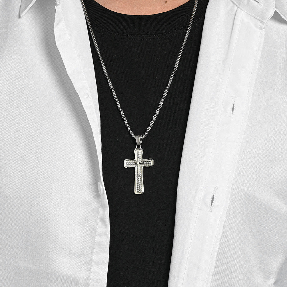 Stainless Steel Cross Vintage Punk Necklace
