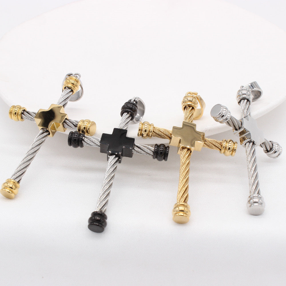 Titanium Steel Pendant Cross For Men And Women Unisex Protection Symbol Jewelry Planderful Everyday Genie Collection