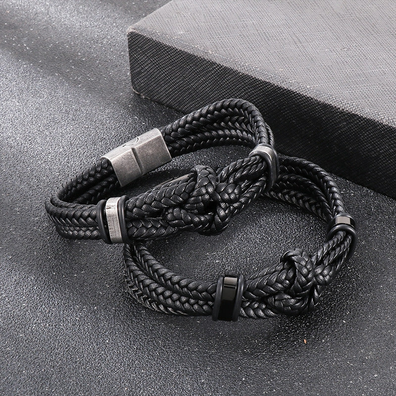 Planderful Stainless Steel Mens Bracelet Magnetic Buckle