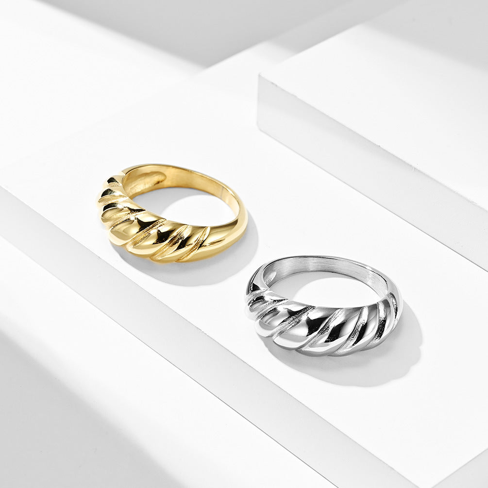 Stainless Steel Women's Bread Ring – Wedding Proposal Couple