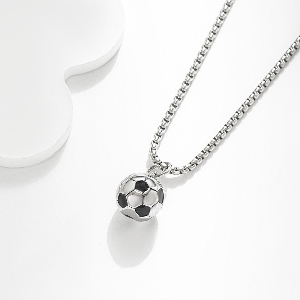 Planderful Mens World Cup Football Necklace Titanium Steel Pendant Bold Sporty Gift For Him Today