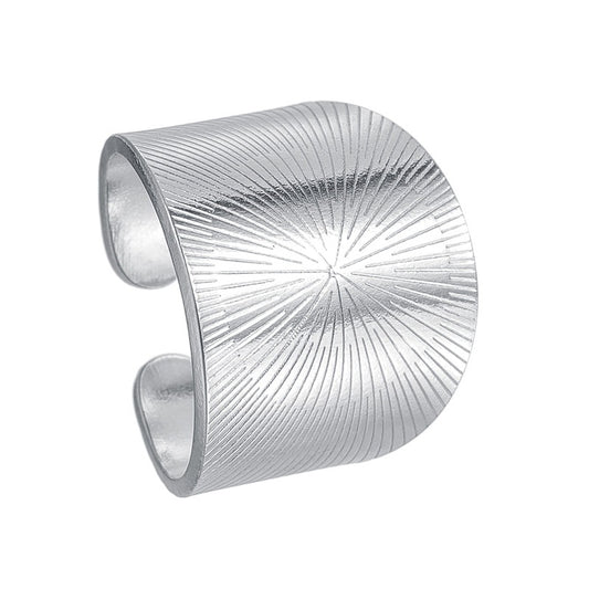 Geometric Ray Stripe Ring Stainless Steel Adjustable Unisex Gift For Couples Planderful Everyday Genie