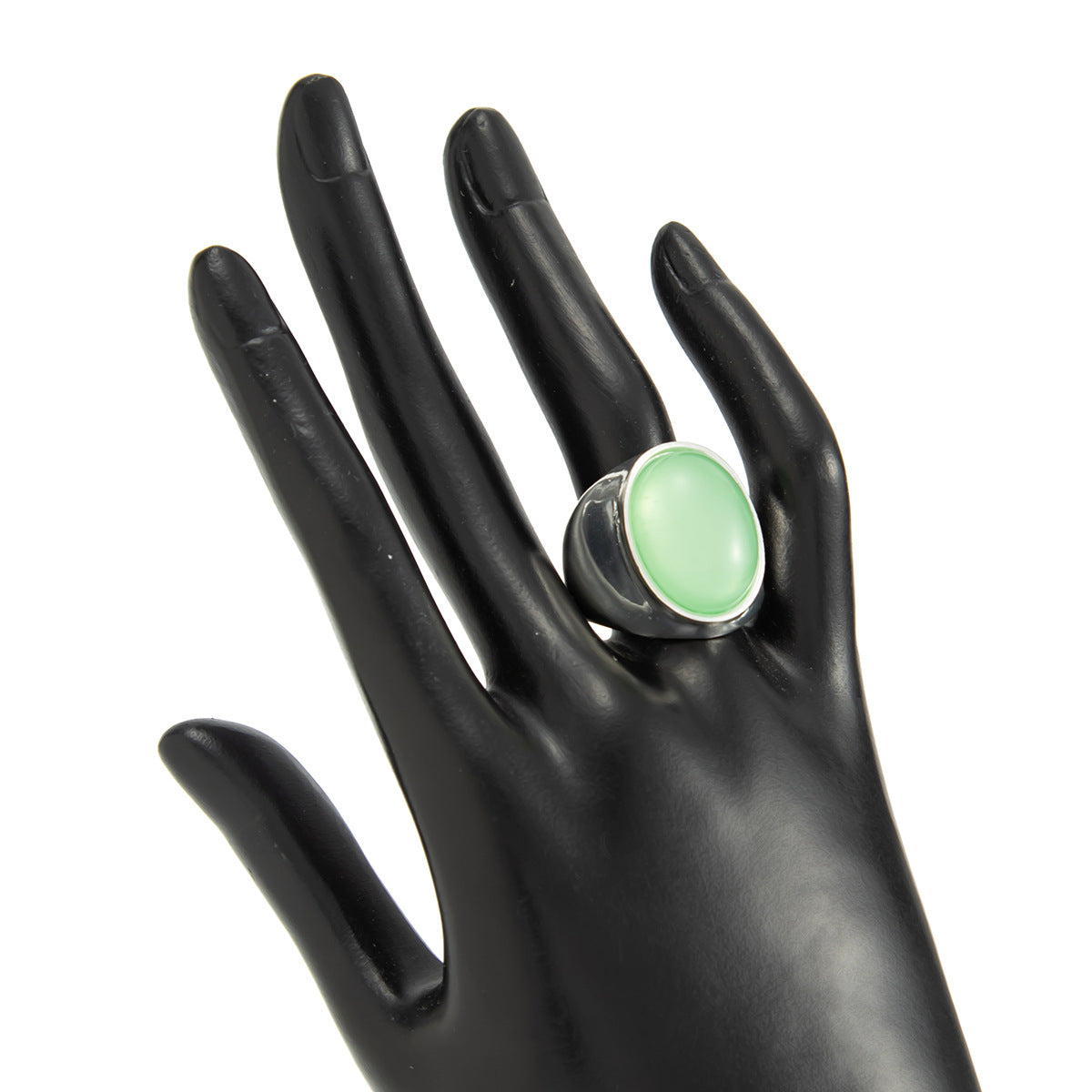 Planderful Vienna Verve Bold Geometric Resin Stone Square Ring for Women Large Wide Surface Statement Jewelry