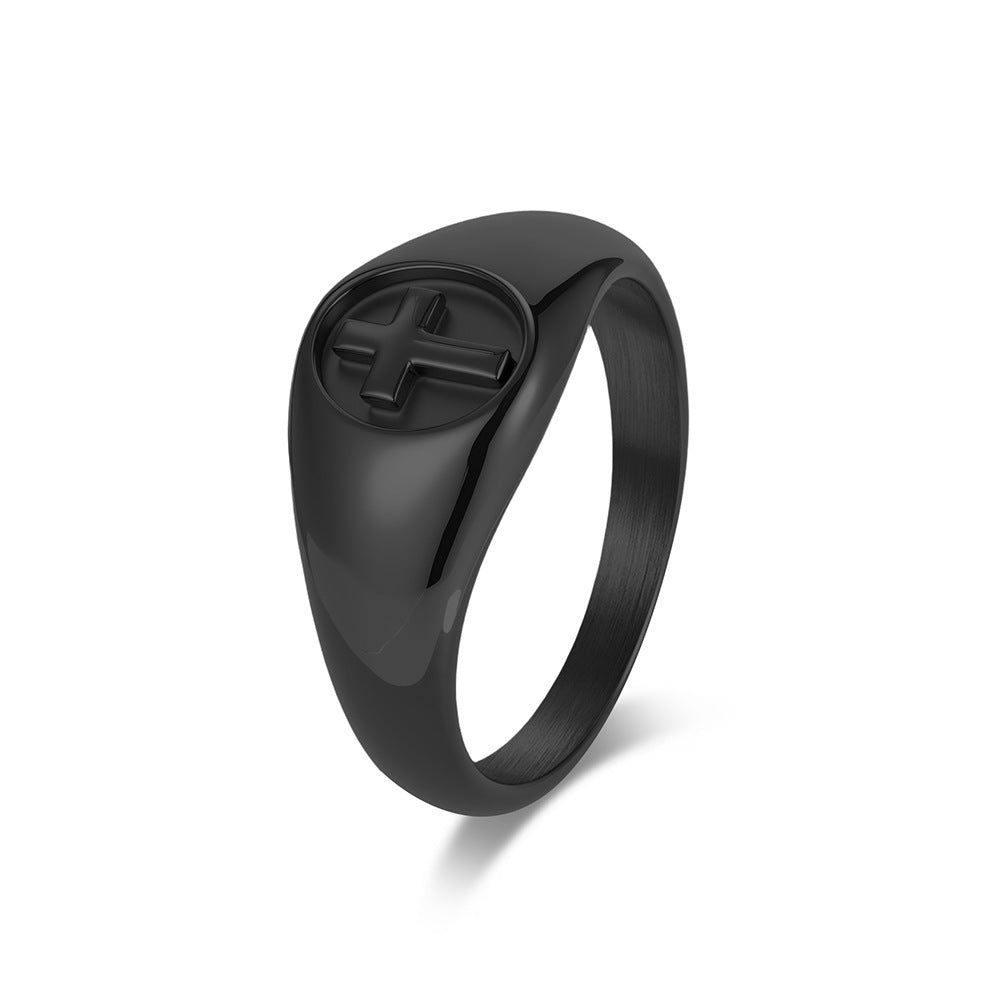 Stainless Steel Cross Ring