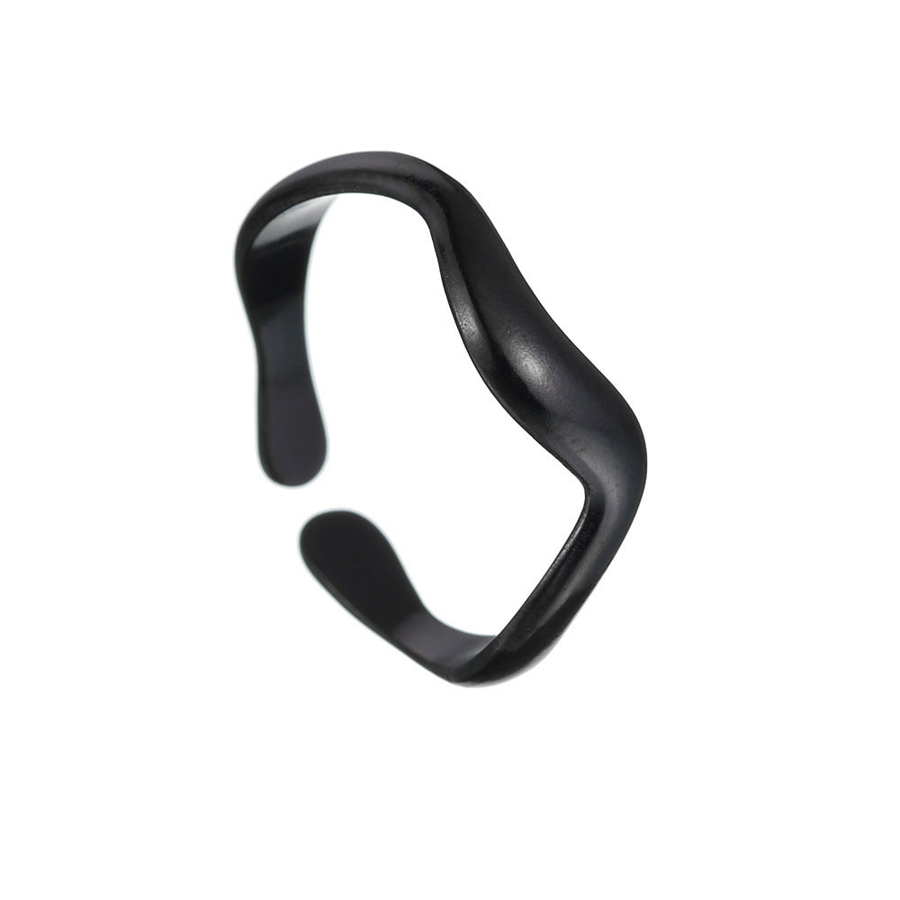Hydraulic Wave Titanium Steel Ring - Adjustable Opening