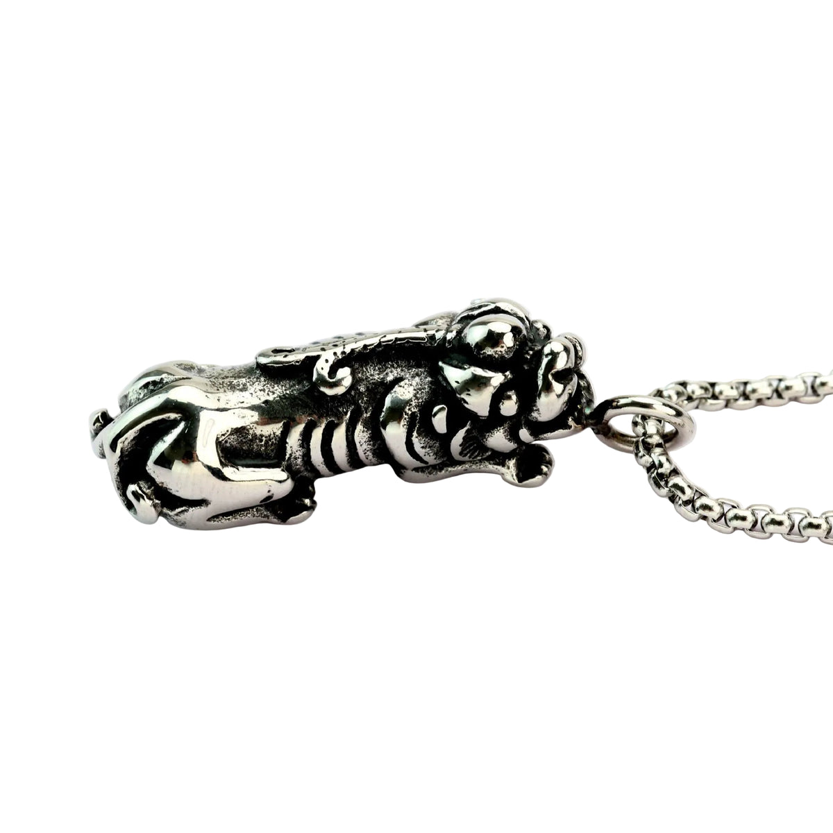 Vintage Stainless Steel Men's Pendant Necklace