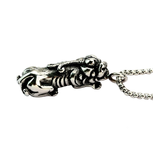 Vintage Stainless Steel Men's Pendant Necklace