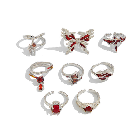 Planderful Vienna Verve Butterfly Ring – Irregular Fold Oil Drip Design