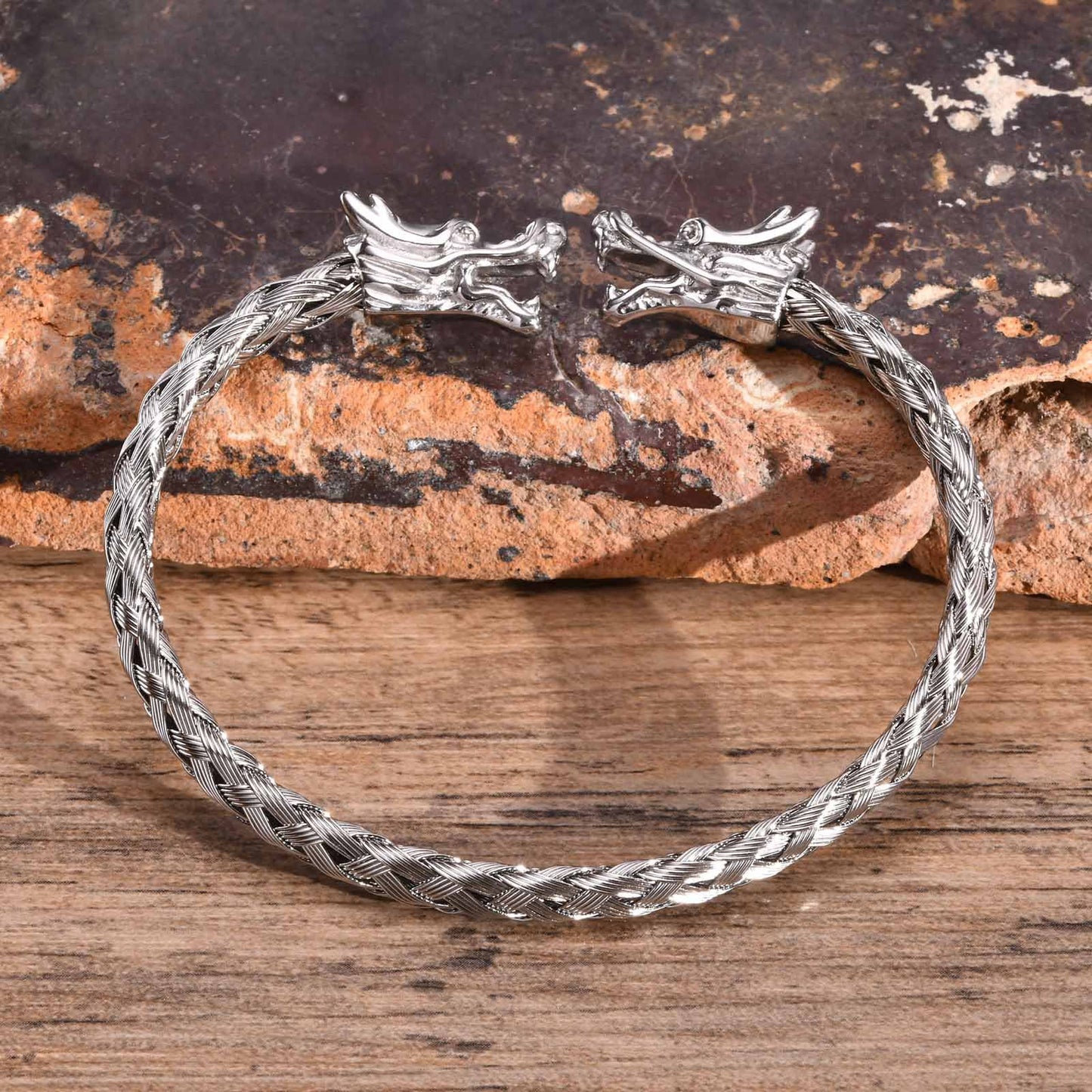 Planderful Titanium Steel Dragon Bracelet For Men Hip Hop