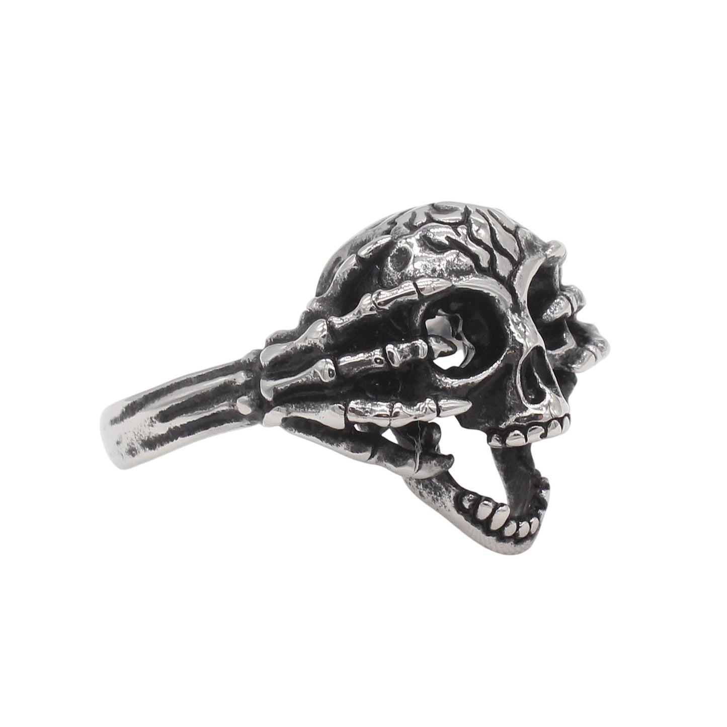 Planderful Jewelry Vintage Skull Ring For Men In Titanium Steel With European American Flair And Modern Edge