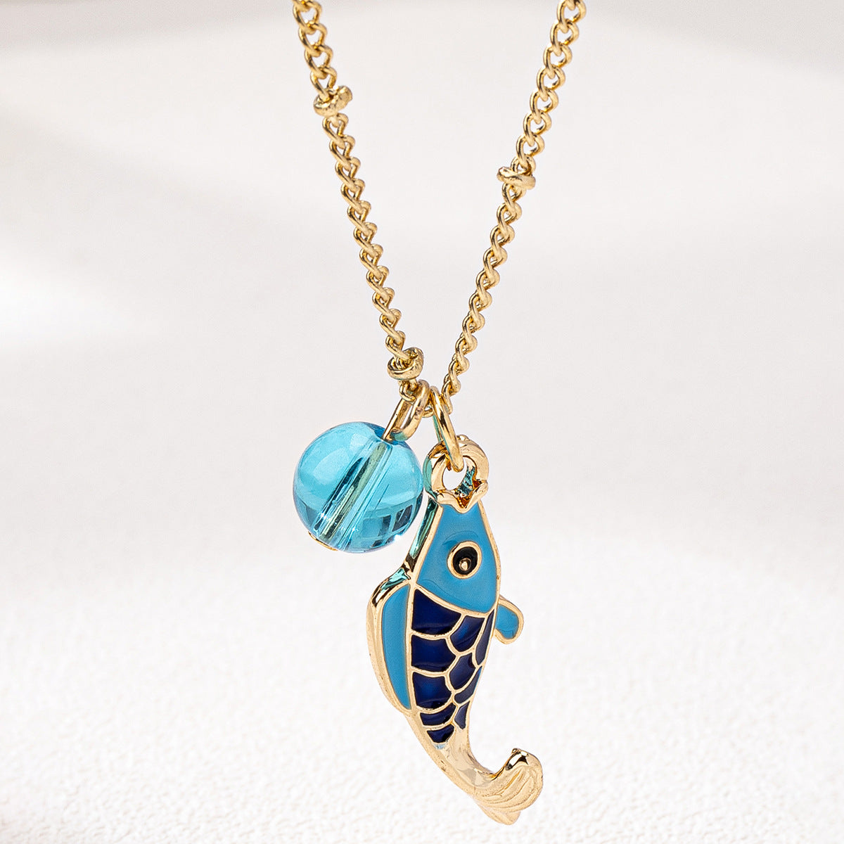 Planderful Vienna Verve Koi Pendant Necklace – Stylish Marine Life Design