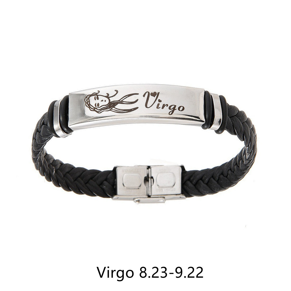 Planderful Twelve Constellations Leather Bracelet For Him