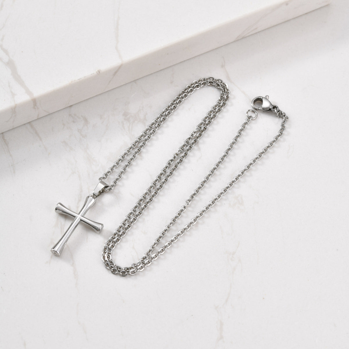 Cross Braided Stainless Steel Necklace