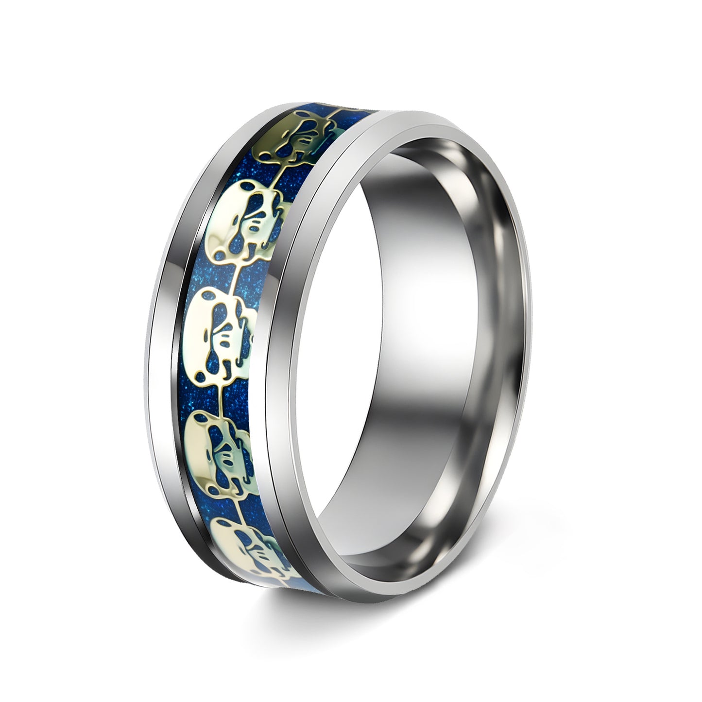 Planderful Everyday Genie Punk Skull Ring For Unisex Style In Durable Steel For Halloween Fashion