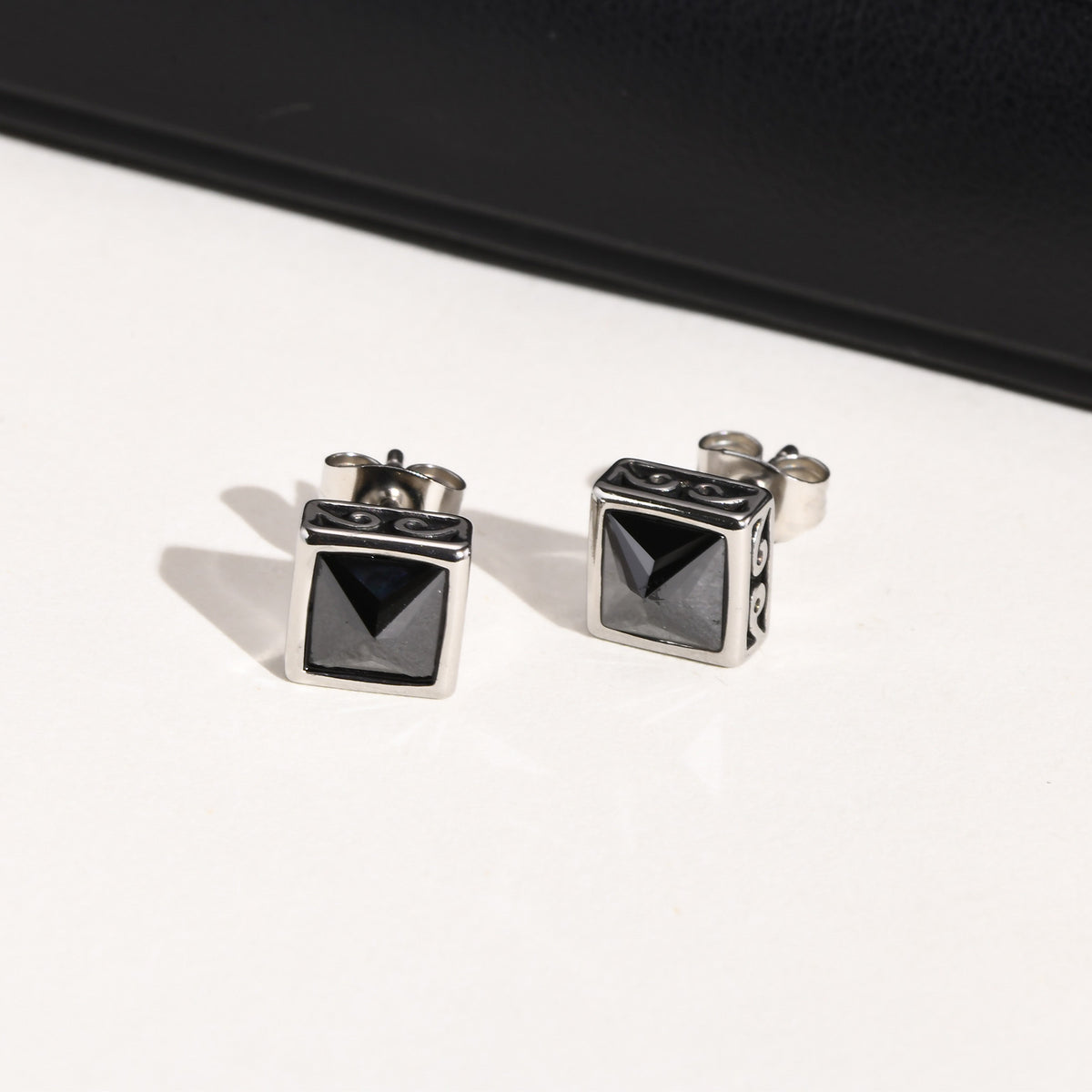 Geometric Zircon Single Earring
