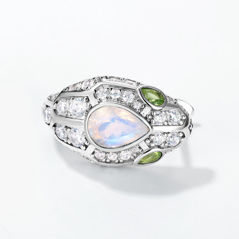 Planderful Everyday Genie Earrings – Colorful Blue Moonlight Inlaid Sterling Silver Design