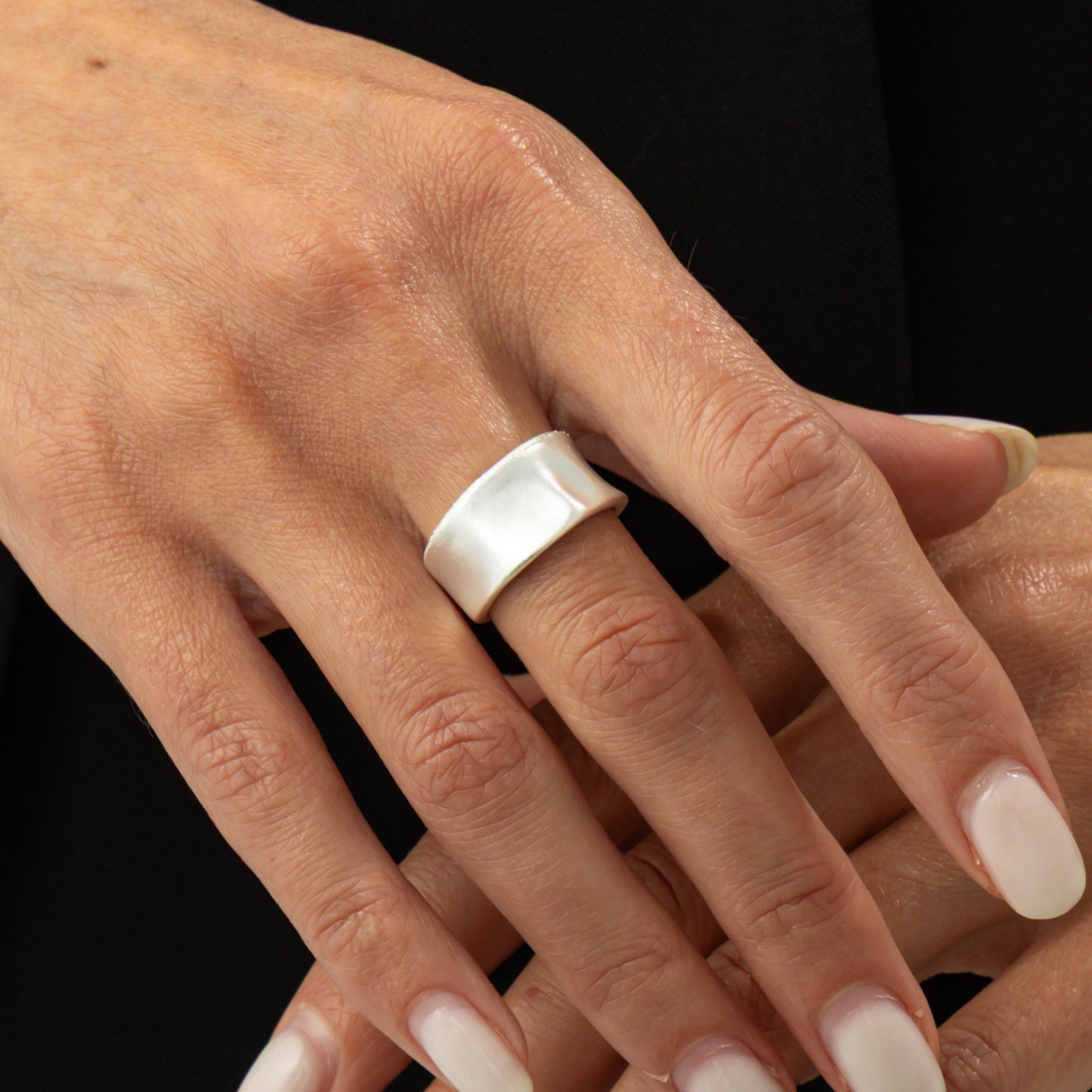 Planderful Vienna Verve Ring For Women Retro Beating Pleated Opening Statement Jewelry