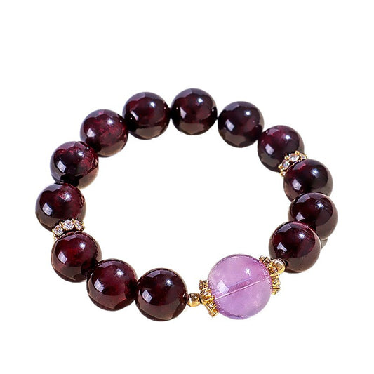 Planderful Fortune's Favor Bracelet – Premium Natural Garnet Beaded Design