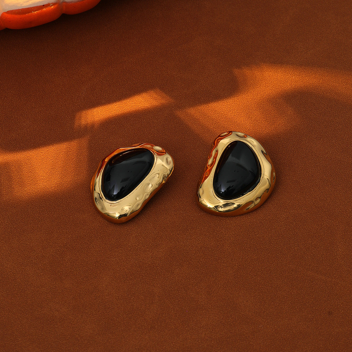 Stainless Steel Stone Earrings For Women Vienna Verve Planderful Retro Hammered Statement Street Style