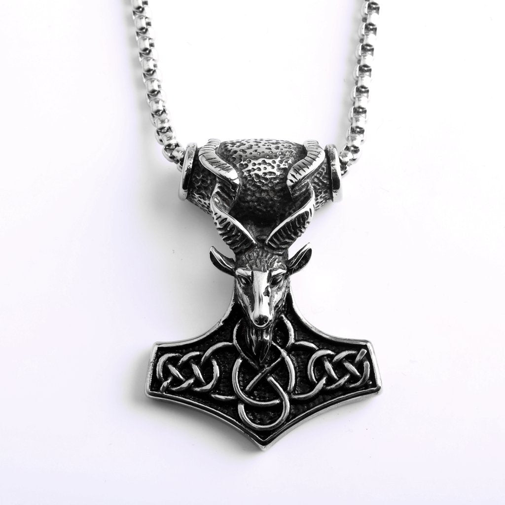 Vintage Stainless Steel Men's Pendant Necklace
