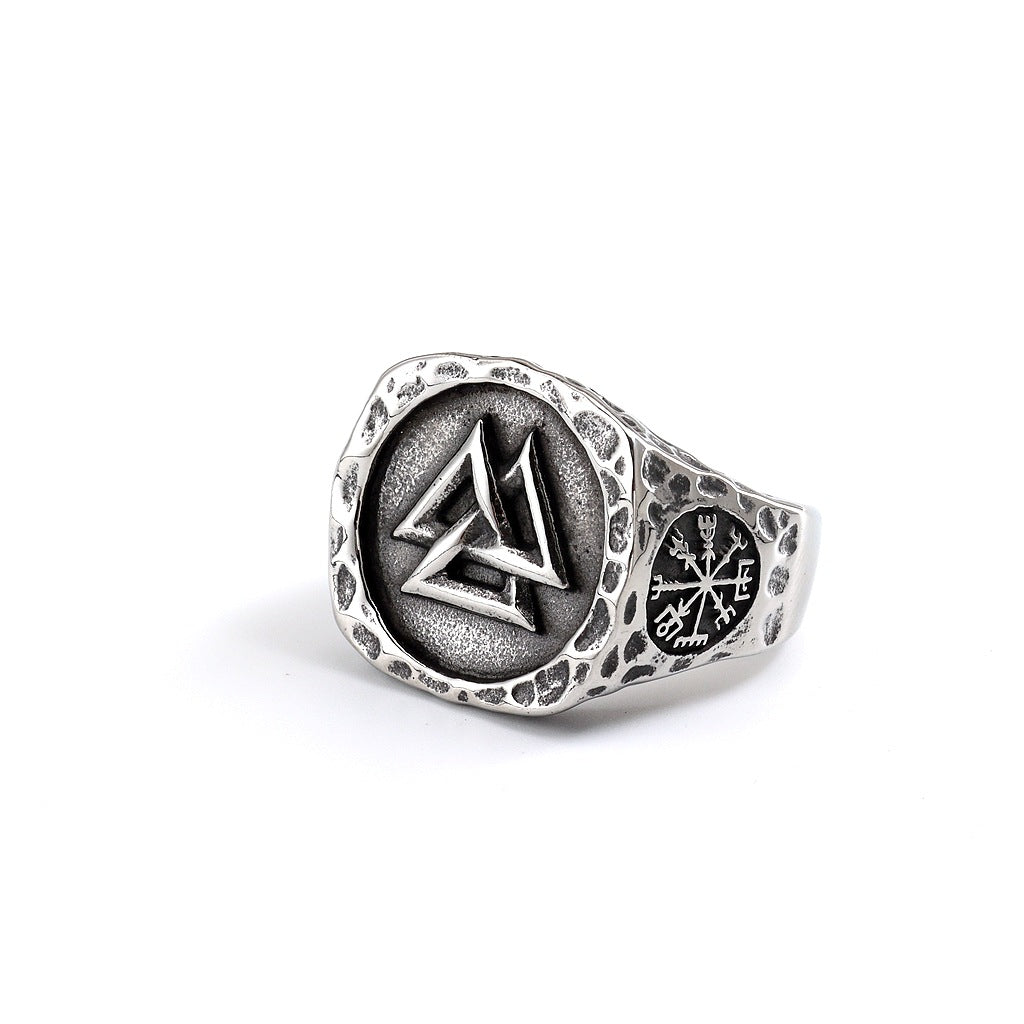 Vintage Viking Stainless Steel Men's Ring