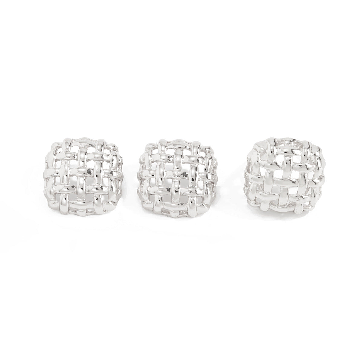 Planderful Vienna Verve Woven Metal Earrings And Ring Set For Women Bold Statement Jewelry