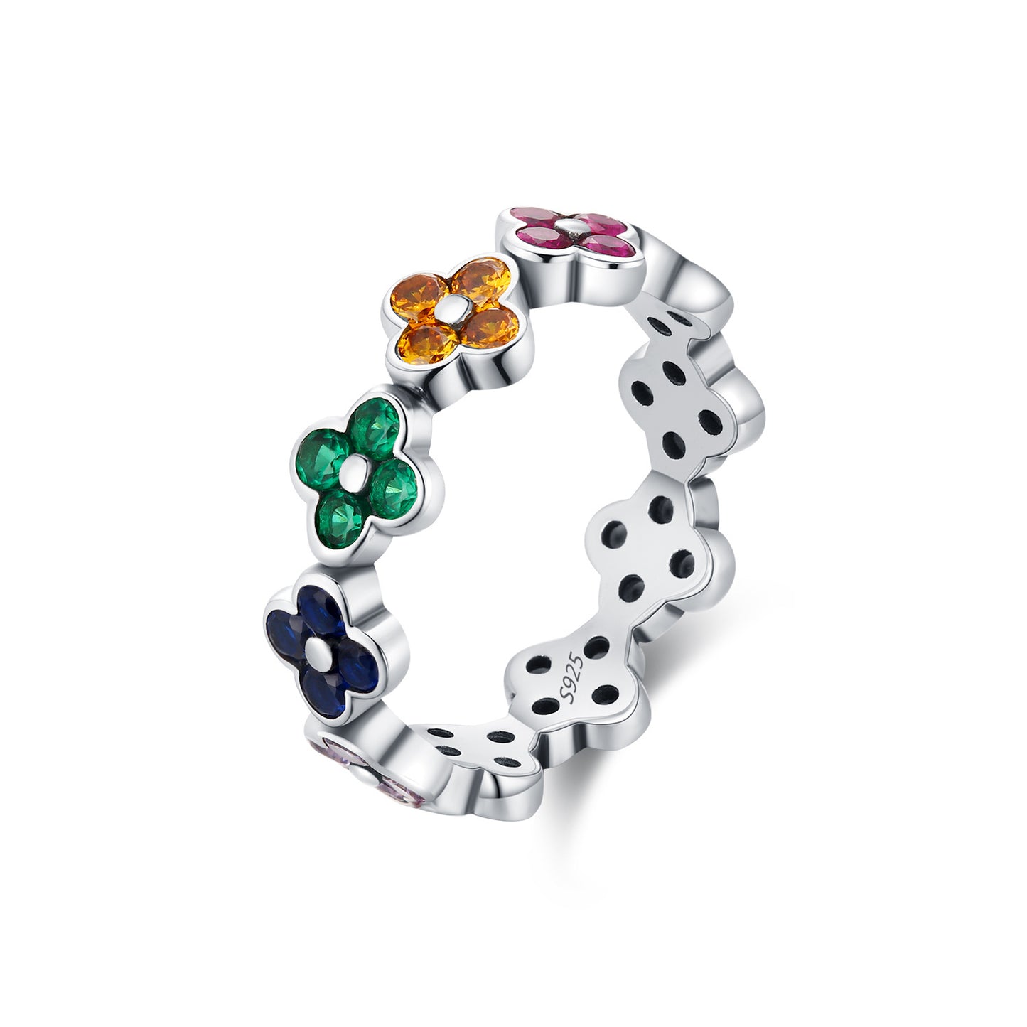 Planderful Gala Fireworks Ring – Colorful Four-Leaf Clover Design