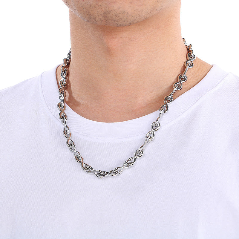 New Fashionable 8 Shape Bracelet And Infinity Necklace Set