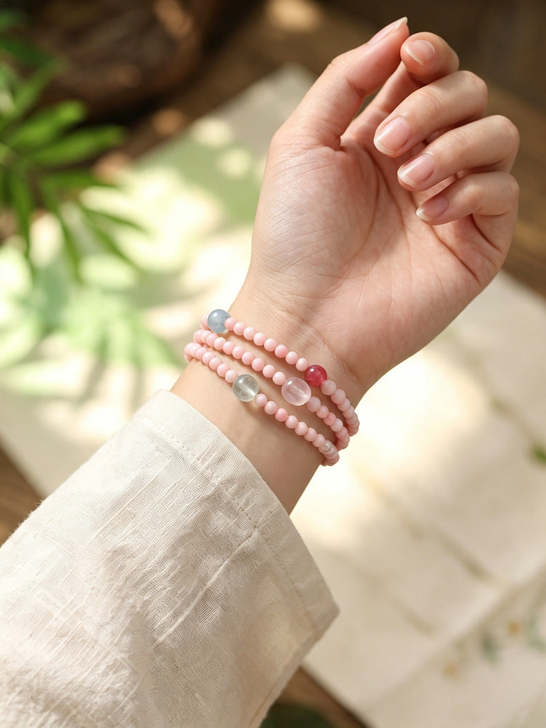 Shell & Multigem Crystal Bracelet