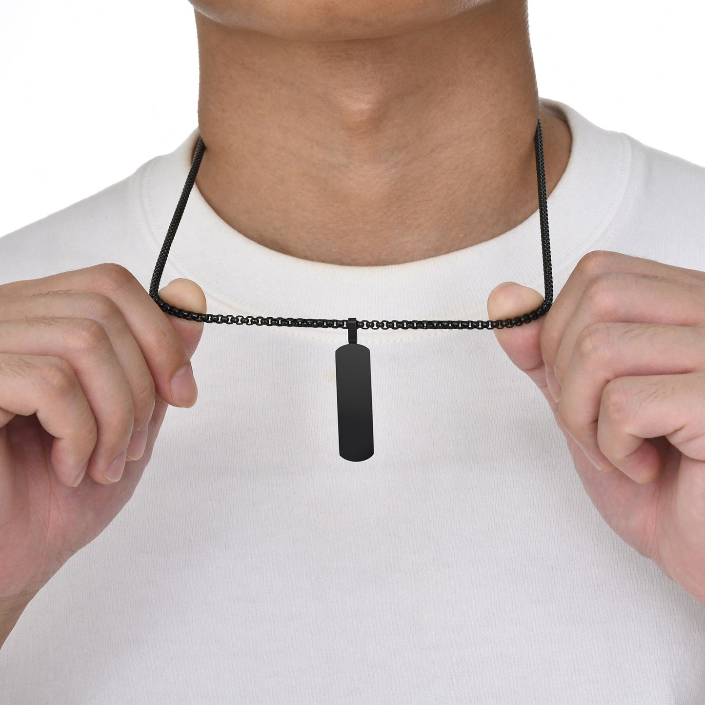 Stainless Steel Men's Pendant Simple Trendy Hip Hop Necklace