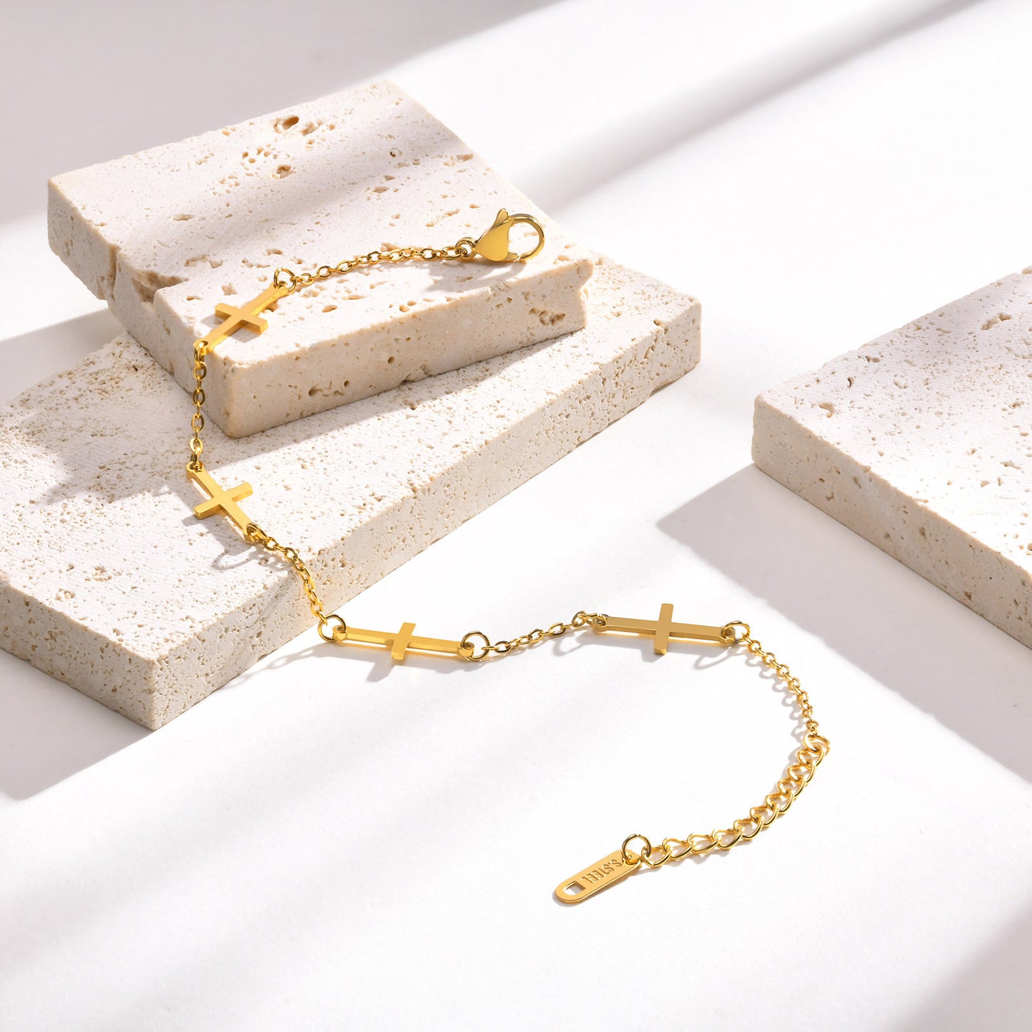 Ladies Stainless Steel Cross Bracelet ins Wind Splicing Jewelry