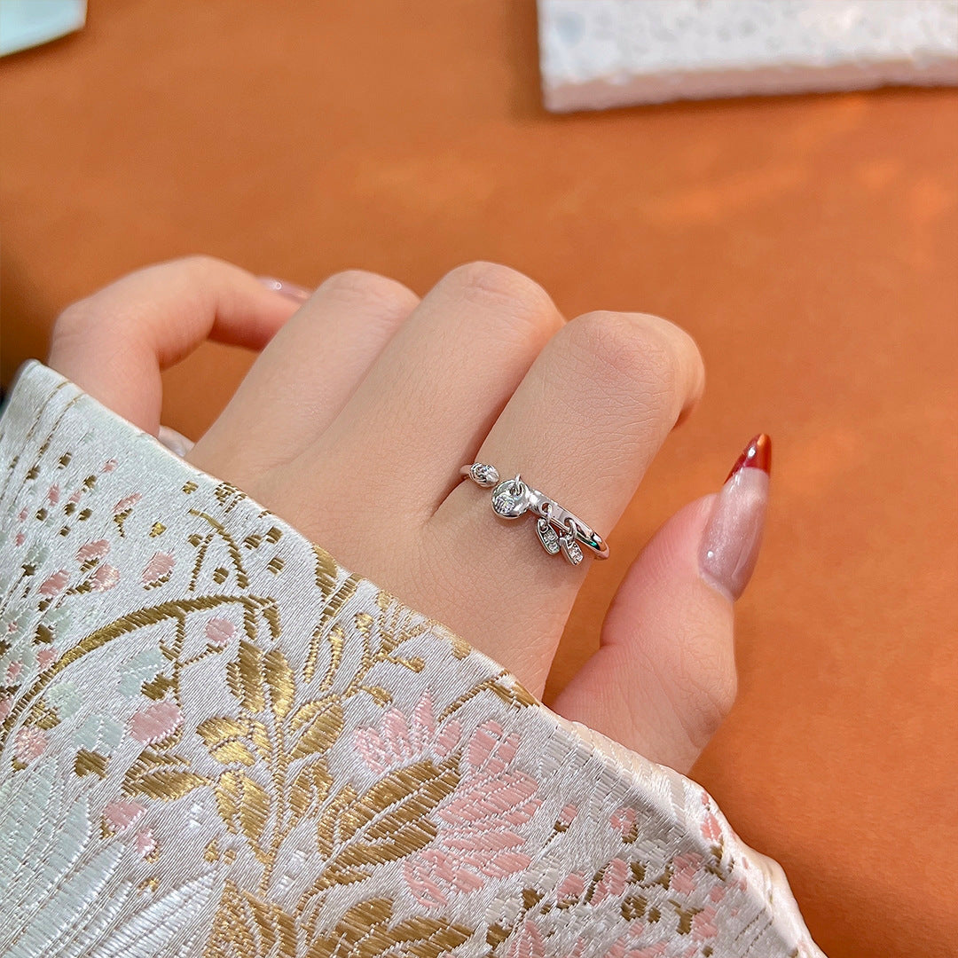 Planderful S925 Sterling Silver Fat Fu Pumpkin Lucky Nafu Ring – Exquisite Light Luxury Design