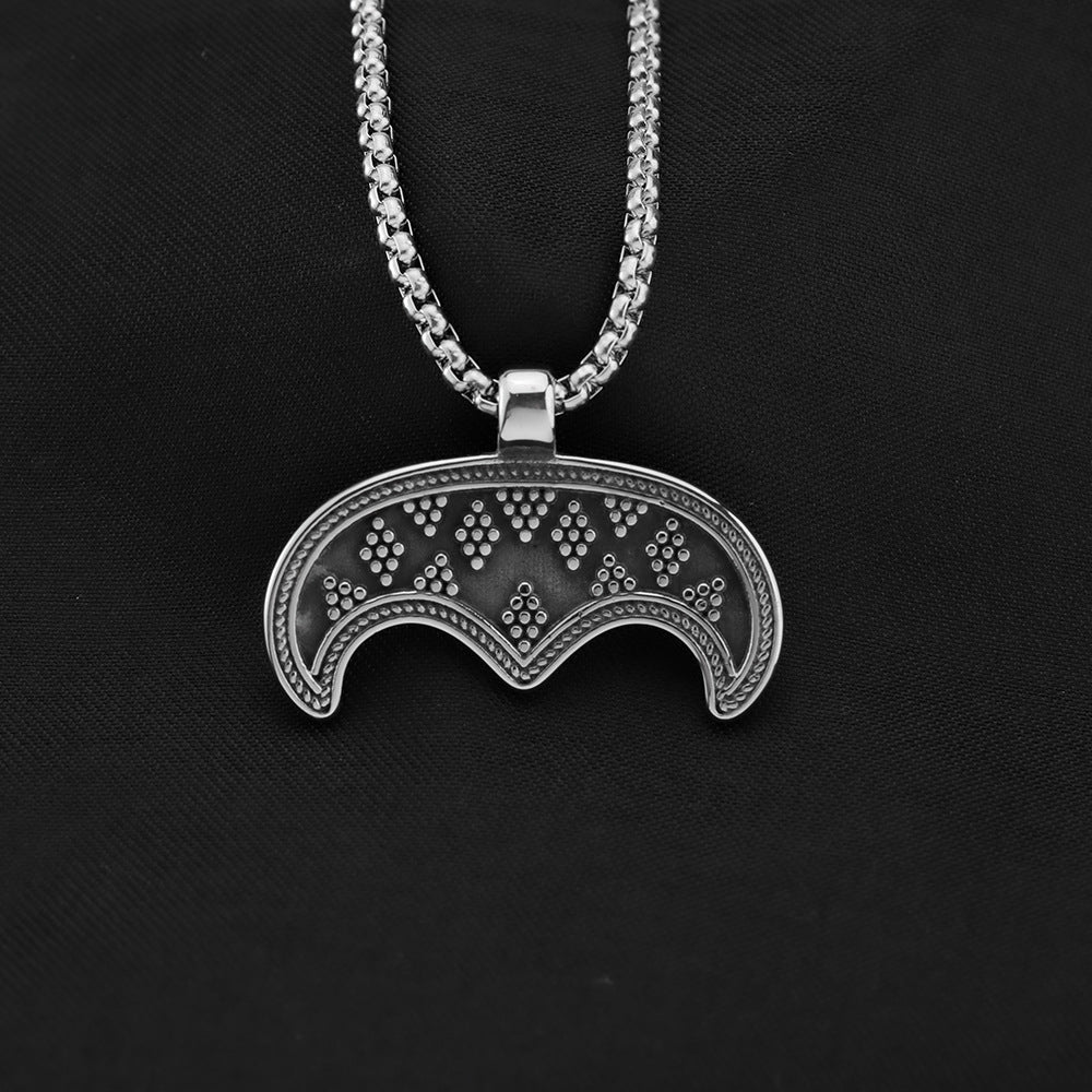 European And American Jewelry Wholesale Titanium Steel Pendant Men's Necklace Retro Nordic Slavic Design