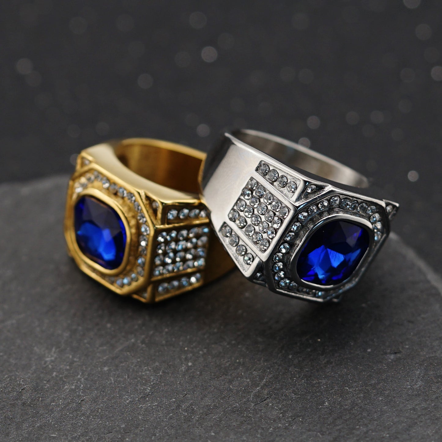 Planderful Everyday Genie Stainless Steel Zircon Ring Personalized for Men Unisex Statement Jewelry