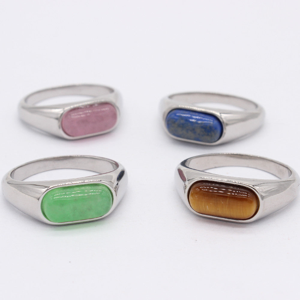 Planderful Titanium Steel Ring For Women Bold Statement Jewelry Everyday Genie Collection