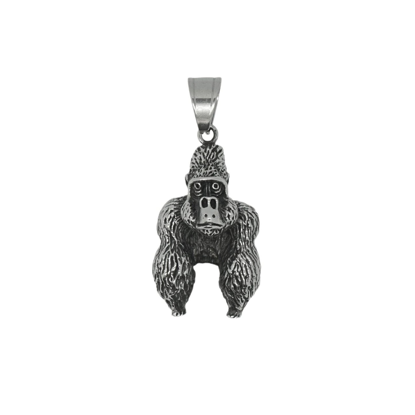Steel Necklace – Vintage Gorilla Pendant