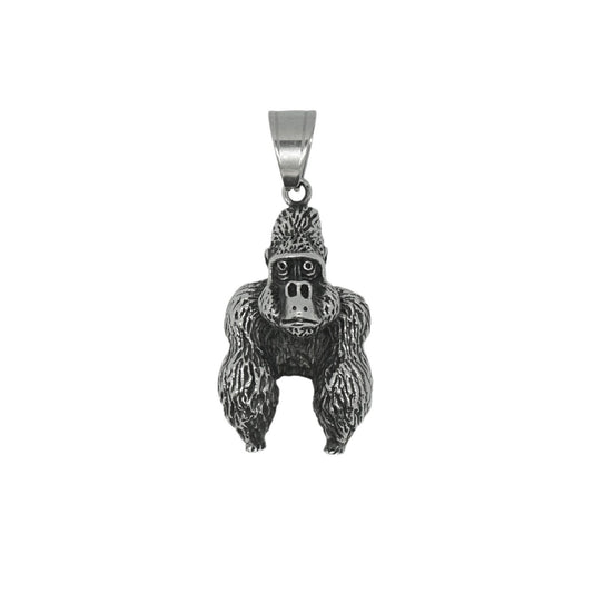 Steel Necklace – Vintage Gorilla Pendant