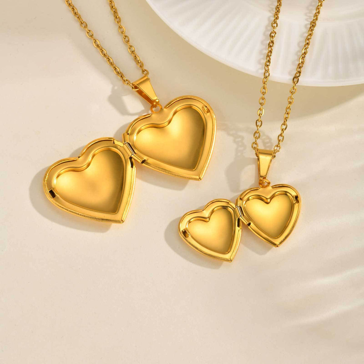 Polished Heart Locket Necklace — 3 Styles