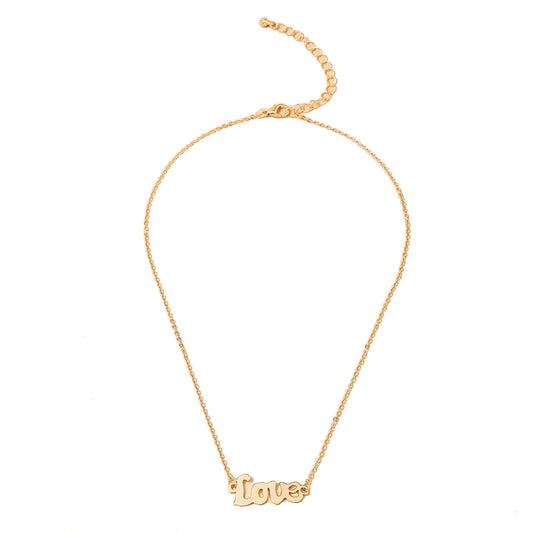 Hollow Letter Love Necklace - Vienna Verve Collection