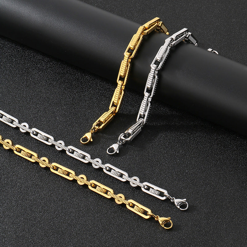 Planderful Collection Locomotive Steel Bracelet Premium Men