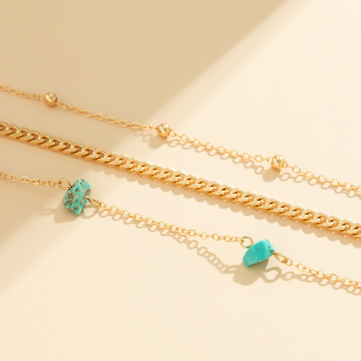 Multilayer Beach Gravel Waist Chain and Body Necklace Bling Set