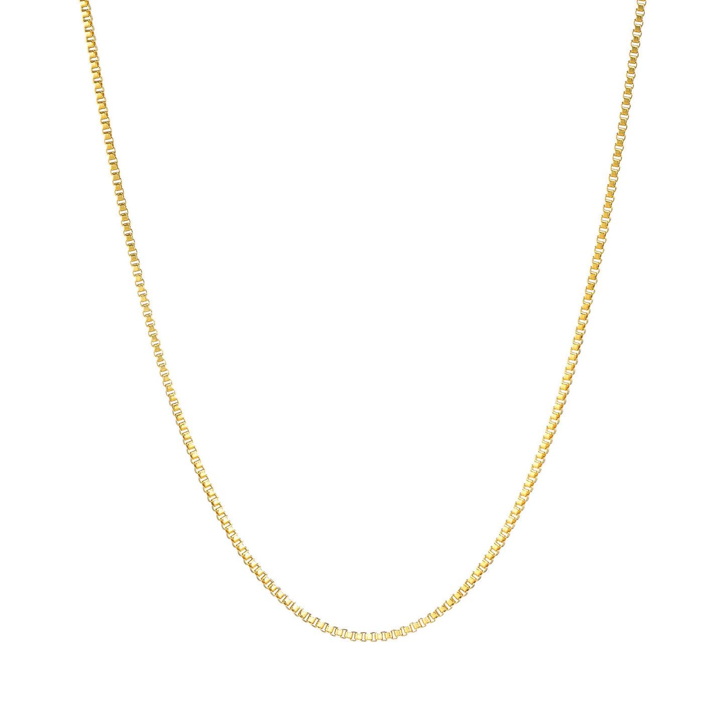 Ins Hip-Hop Necklace Steel Gold Box Chain Stainless Steel Jewelry