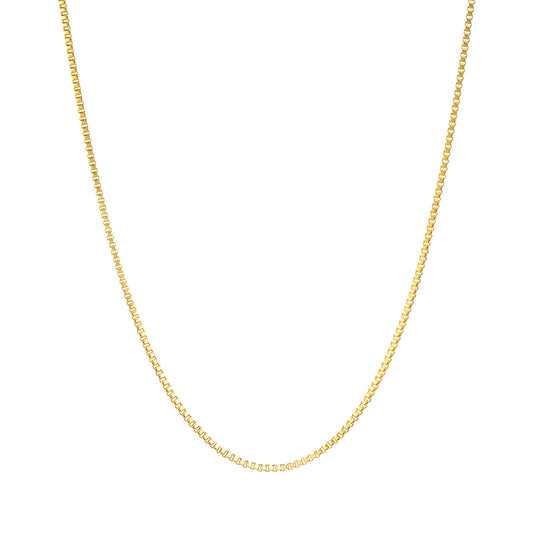 Ins Hip-Hop Necklace Steel Gold Box Chain Stainless Steel Jewelry
