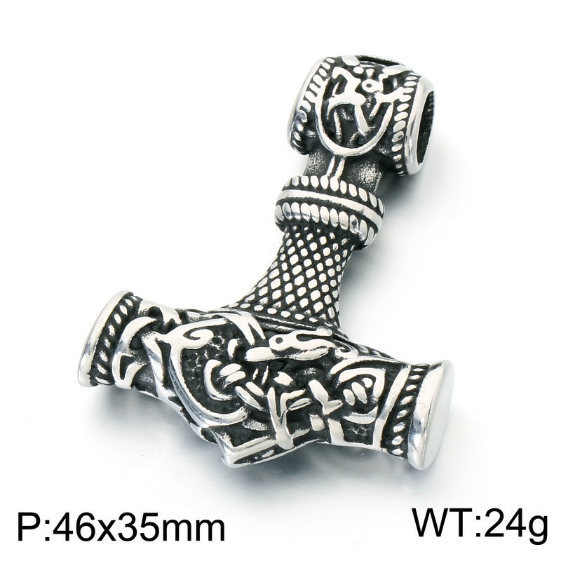 Nordic Viking Quake Stainless Steel Men's Pendant Vintage Irish Knot Mythical Pendant Necklace