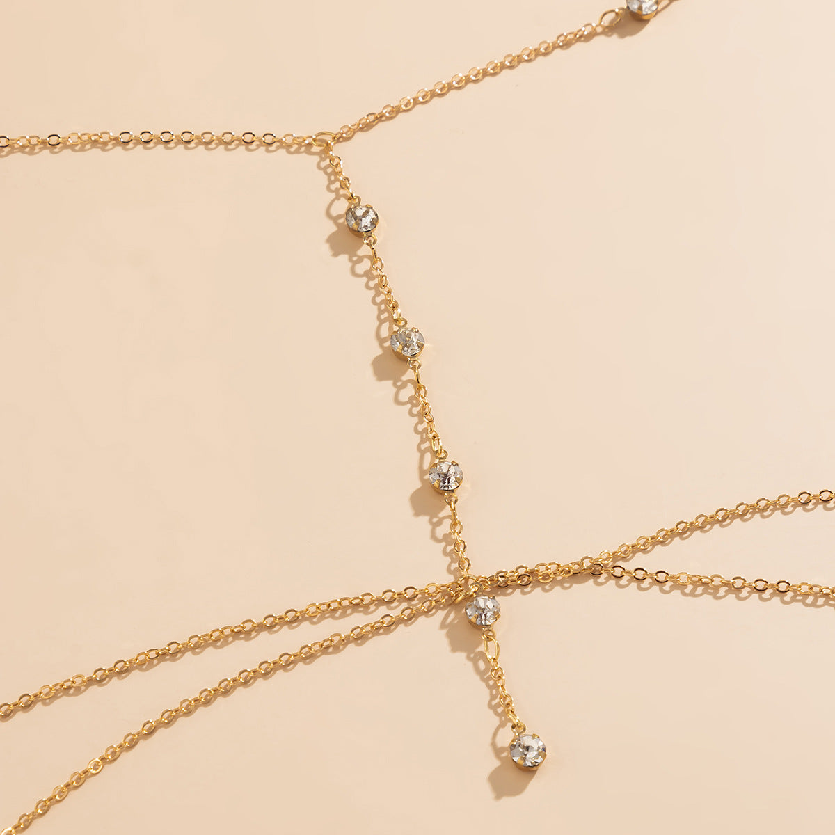 European and American Jewelry Collection - Vienna Verve Rhinestone Body Chain Necklace