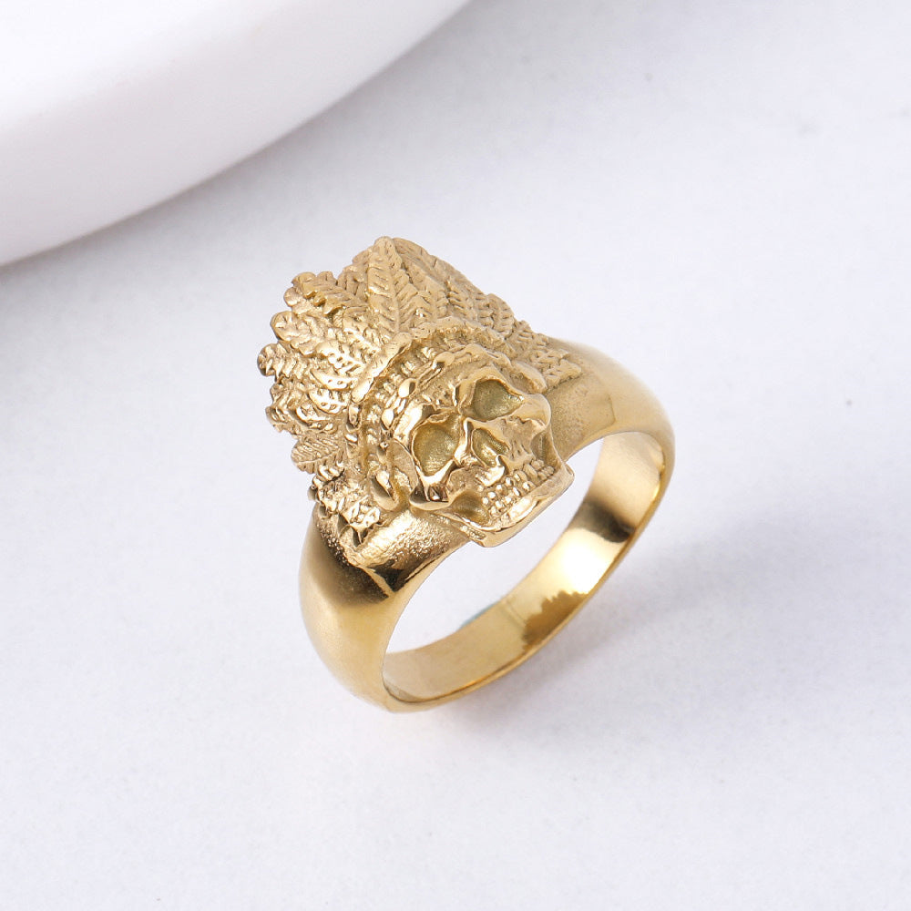 Titanium Steel Indian-Inspired Ring