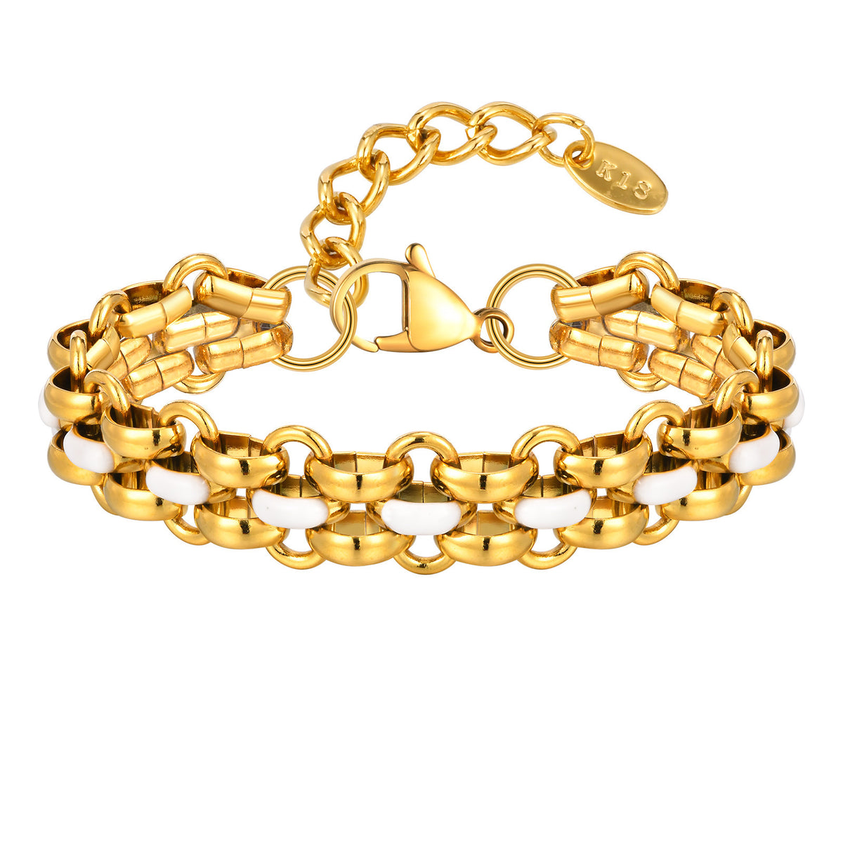 Gel Dropping Handmade Chain Stainless Steel Bracelet