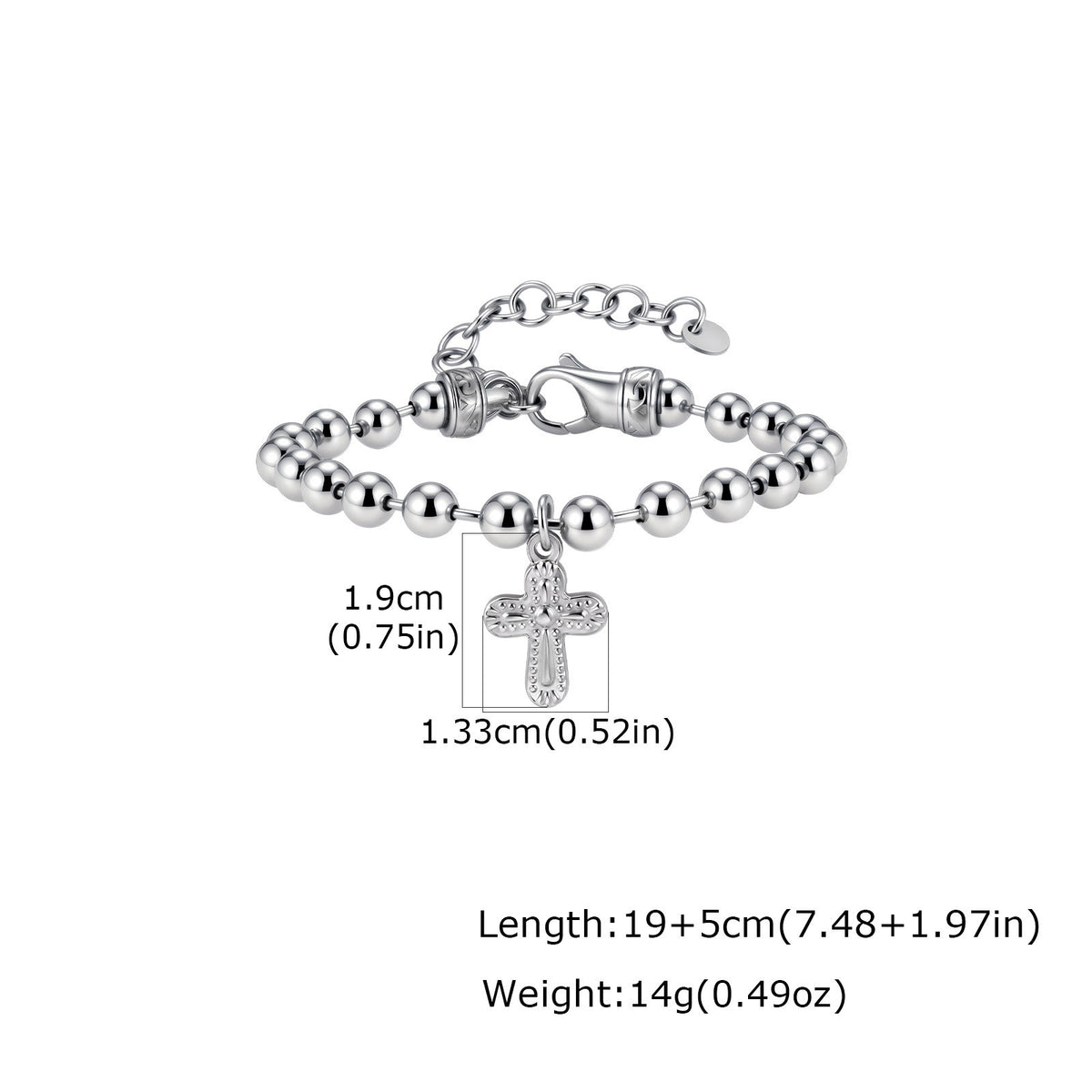 Cross Stainless Steel Bracelet